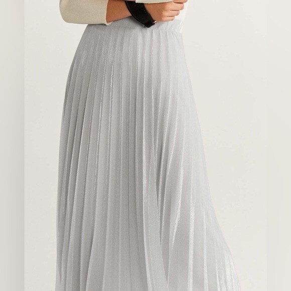 MANGO Gray Pleated Breeze Maxi Skirt - Picture 5 of 8